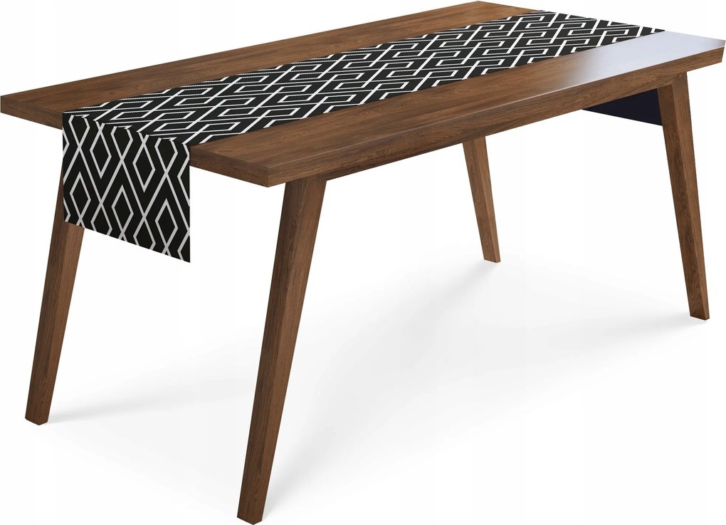 Abrosz pamut 140x240 fekete rombusz 3923a