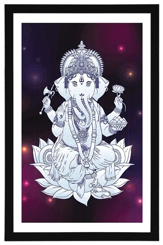 Poszter paszportuval  buddhista Ganesha