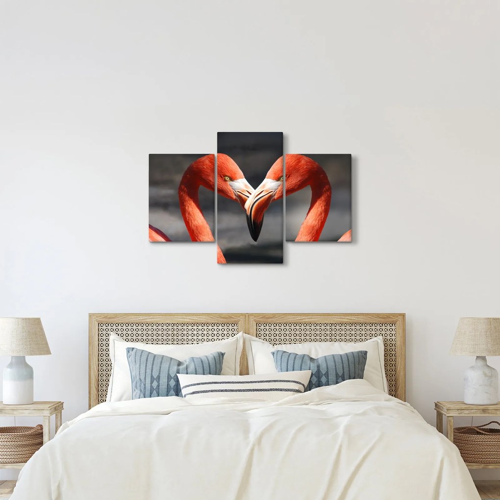 Két szerelmes flamingó képe (90x60 cm)