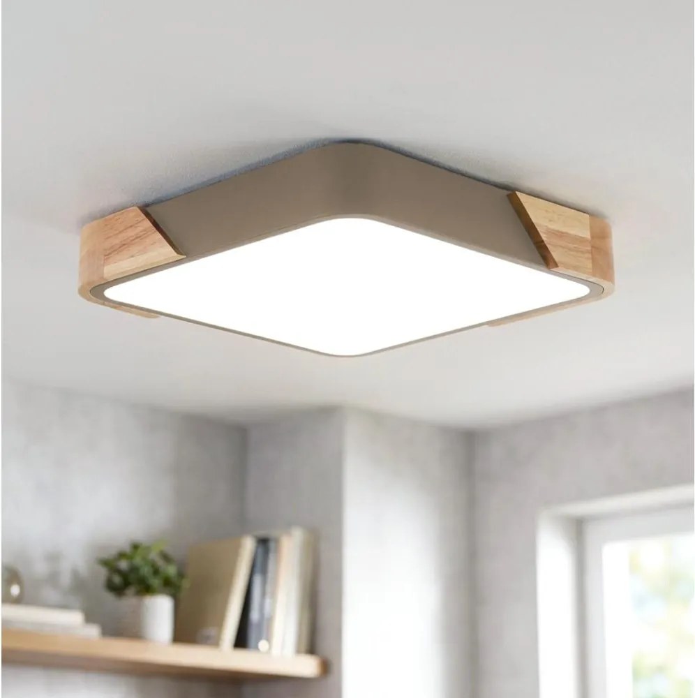 BRILAGI - LED mennyezeti lámpa PILANA SQUARE LED/24W/230V tölgy/bézs 32x32 cm
