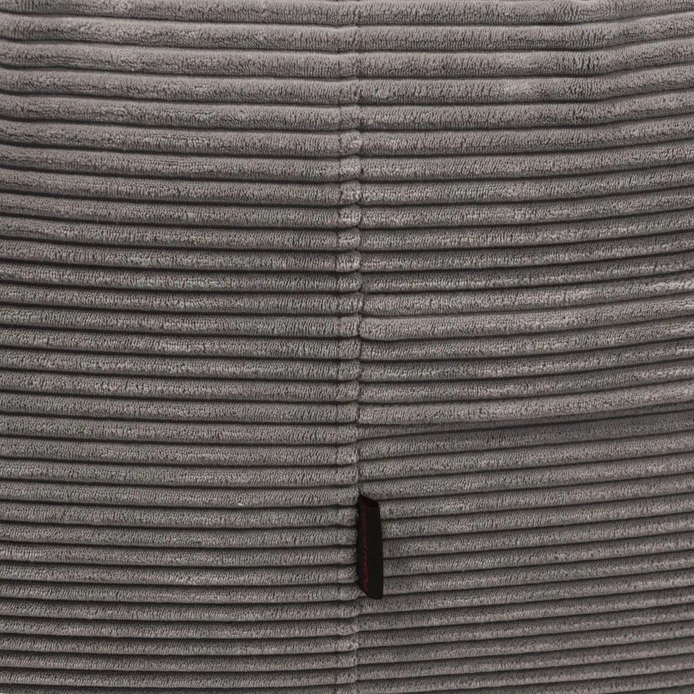 Világosszürke kordbársony babzsákfotel Roll 190 – SLOWDOWN