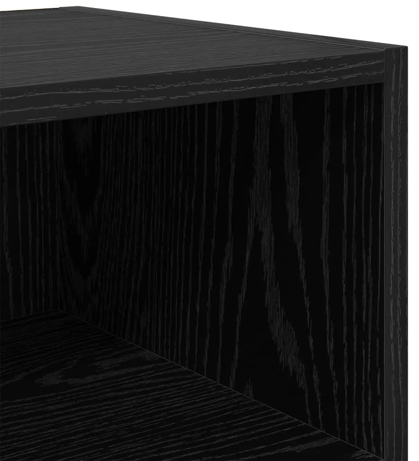 Éjjeli szekrény fekete tölgy 40x30x50 cm műszakilag megmunkált fa