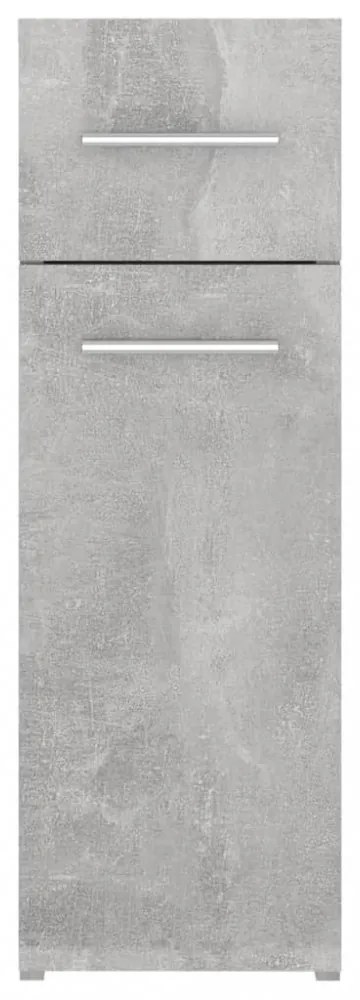 betonszürke szerelt fa patikaszekrény 20 x 45,5 x 60 cm