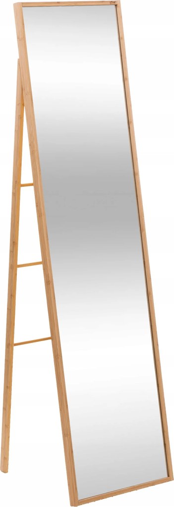 Álló Tükör Bambusz Keret 41X160 CM Állítható Dőlésszög