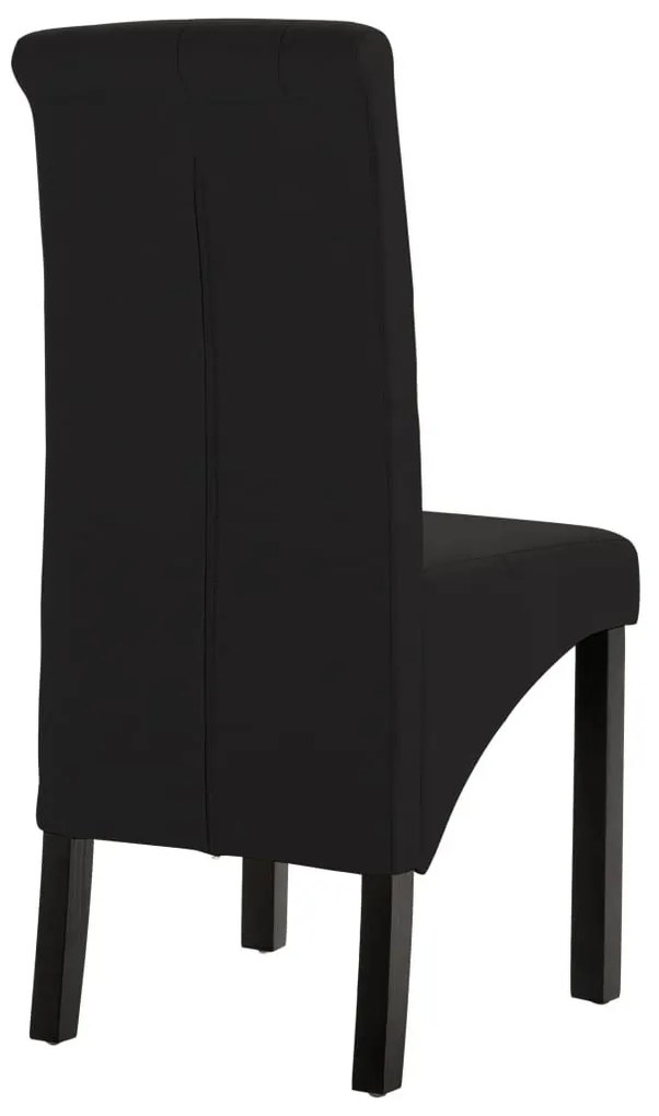 vidaXL 6 db fekete szövet étkezőszék