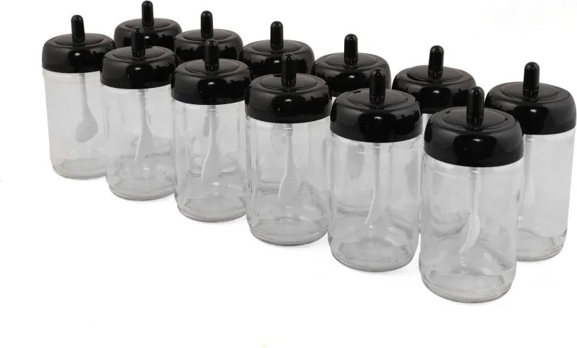 12 részes üveg fűszertartó készlet 300 ml