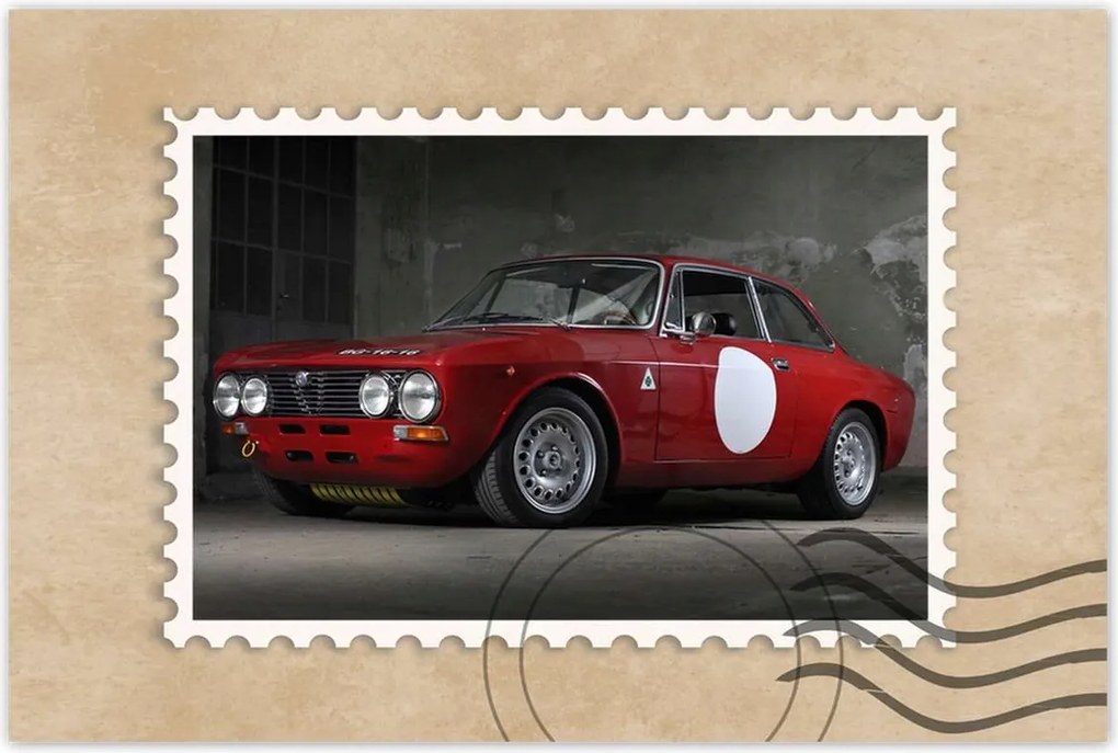 Poszter 60x40 Piros Alfa Romeo