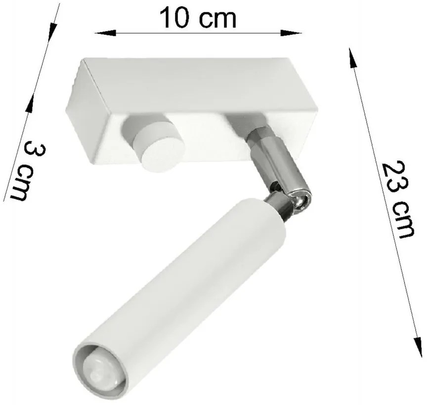 Fehér spotlámpa 10x3 cm Tiden – Sollux