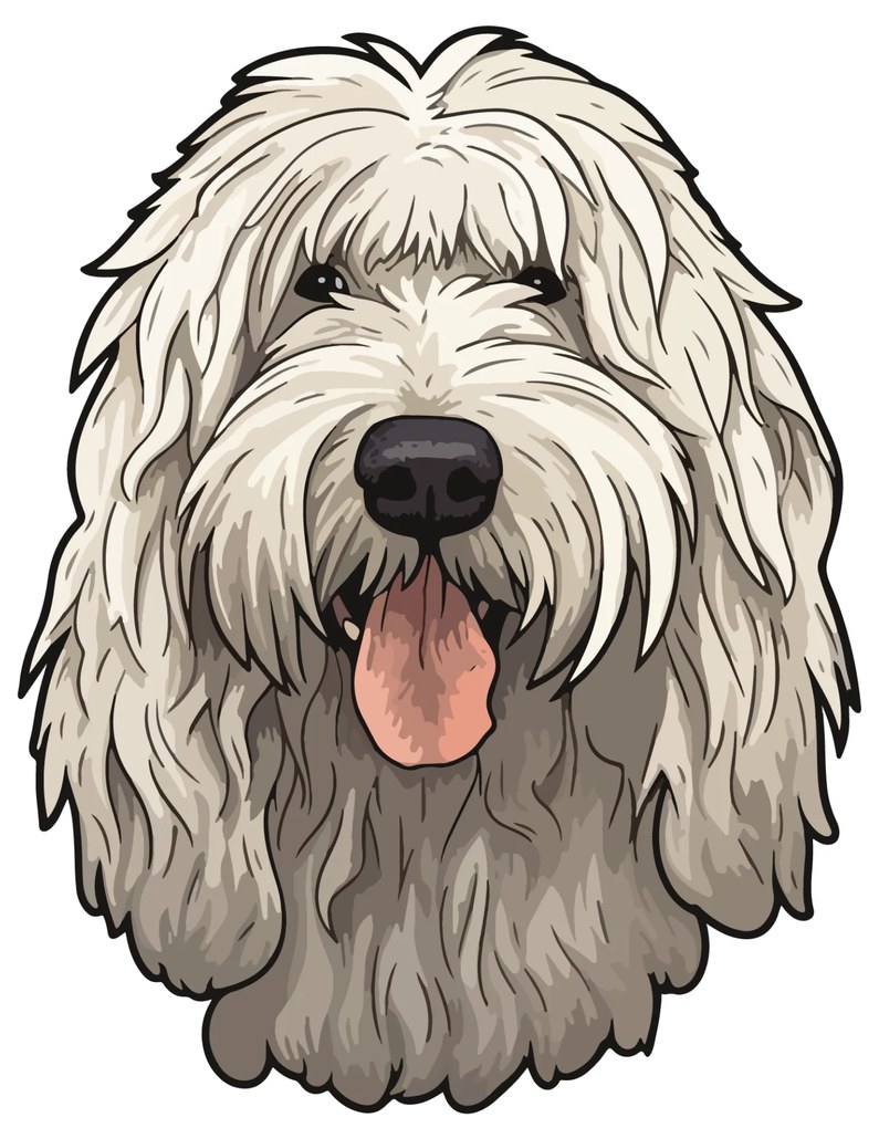 PIPPER. Matrica Komondor Méret: 15cm