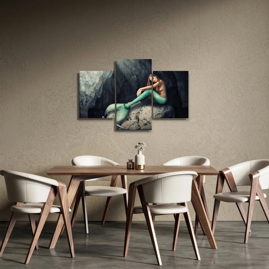 Kép - Hableány a sziklán (90x60 cm)