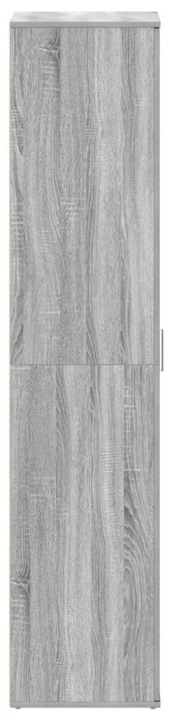 Szürke sonoma cipőtartó 80x39x180 cm Műszakilag megmunkált fa