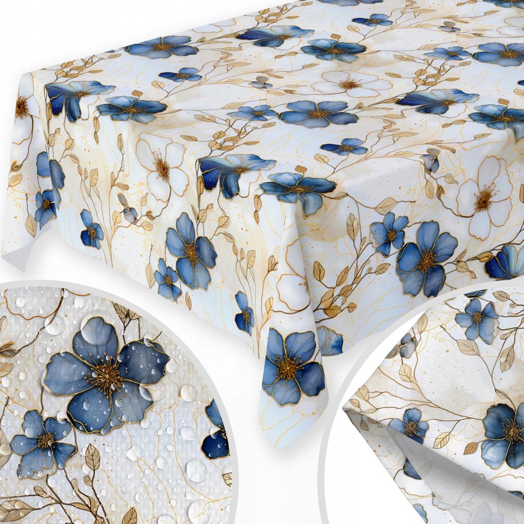 Abrosz Foltálló 140x220 CM Asztalra Sima Matt Vastag Virág Minta 396