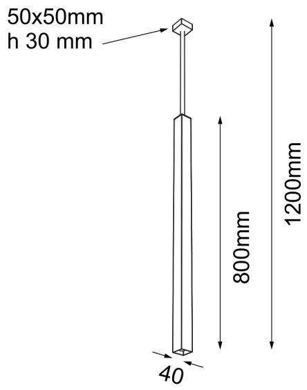 Shilo 5701 - Csillár rúdon DOHA 1xGU10/15W/230V fekete