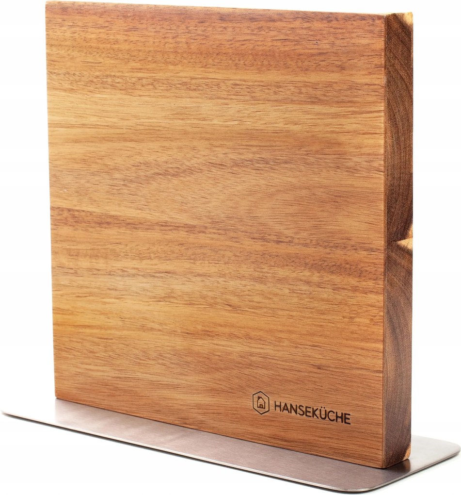 Mágneses késtartó állvány akácfából