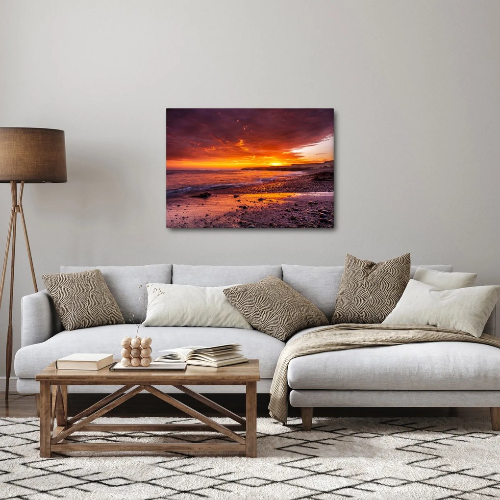 Naplemente a tengernél képe (70x50 cm)