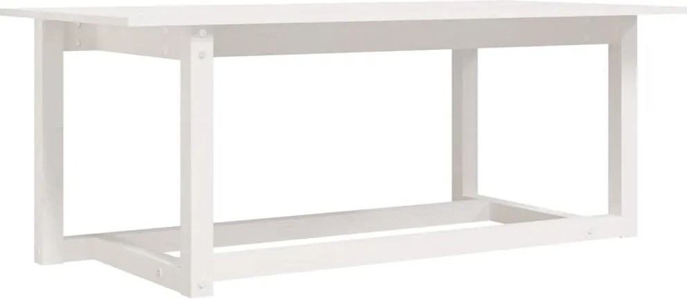 vidaXL fehér tömör fenyőfa dohányzóasztal 110 x 55 x 45 cm