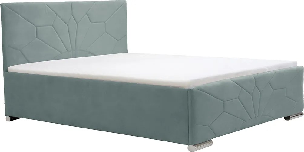 Kárpitozott ágy tárolóval SORO 120x200 cm Menta