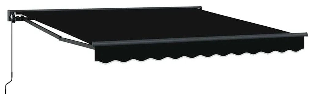 Behúzható napellenző Fekete 350x250 cm szövet
