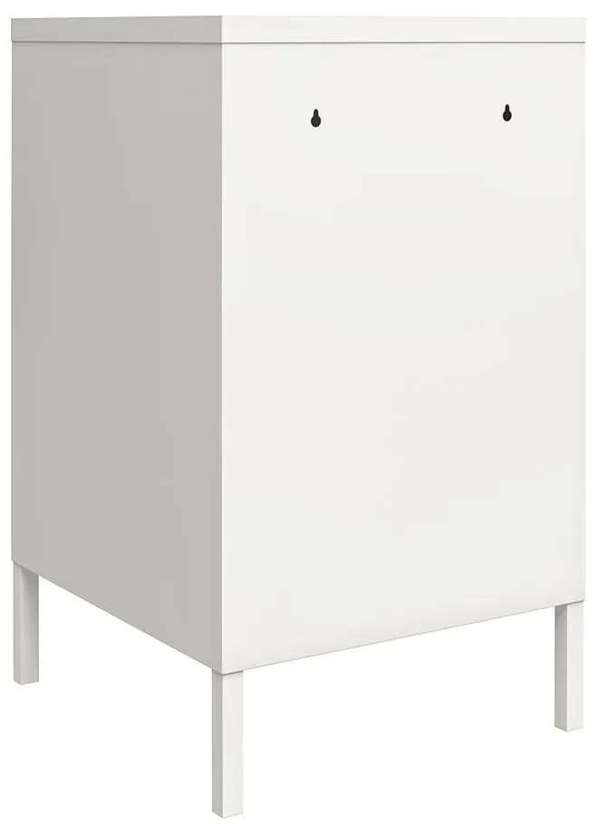 Fehér fém éjjeliszekrény Mission District – Støraa