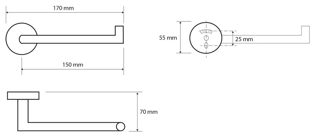 Sapho XR703 X-round WC-papír tartó, króm