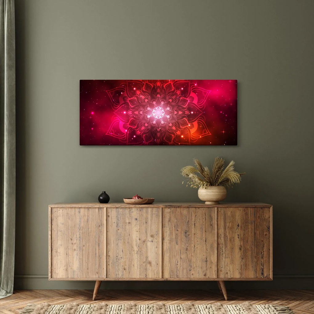 Piros absztrakció képe (120x50 cm)