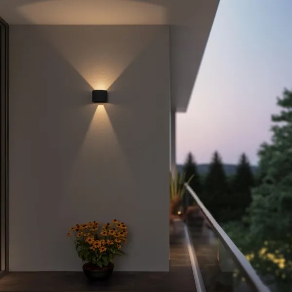 Brilagi - LED Kültéri fali lámpa RONDO LED/6W/230V antracit IP54