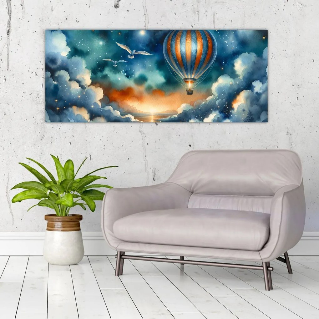 Kép - Repülés az éjjeli ég alatt (120x50 cm)
