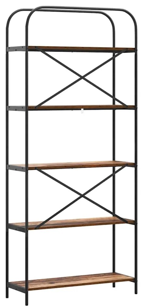 Könyvespolc Régi fa 80 x 30 x 183 cm Faanyag