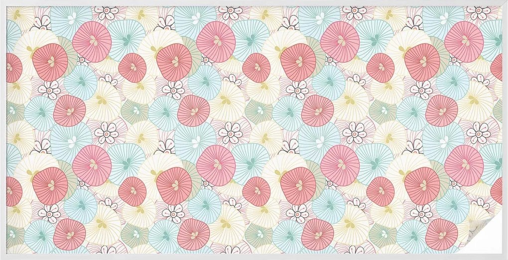 Furnérfólia Adatvédelem Szélvédőkhöz és Ablakokhoz Pasztell virágok 200x100