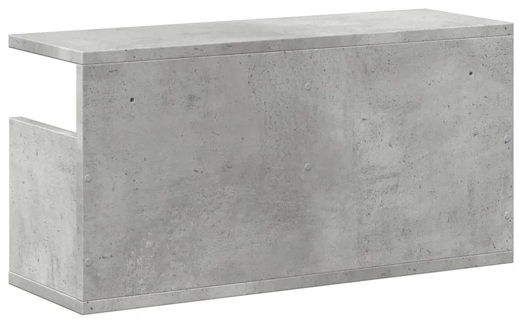 betonszürke szerelt fa faliszekrény 60 x 20 x 30 cm