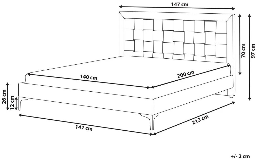 Franciaágy 140 cm LIMO (poliészter) (sötétzöld) (ágyráccsal). 1022886