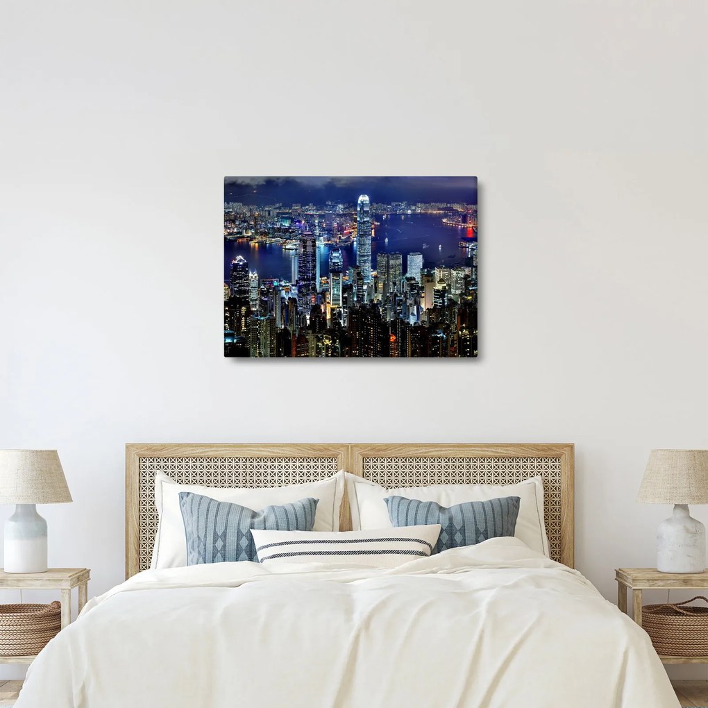 Egy kép a felhőkarcolók éjjel (70x50 cm)