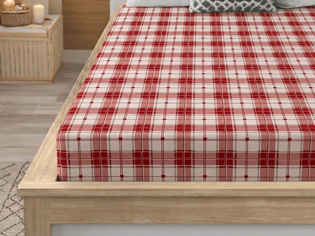 Mikroszálas lepedő TARTAN HEART színes 180x200 cm