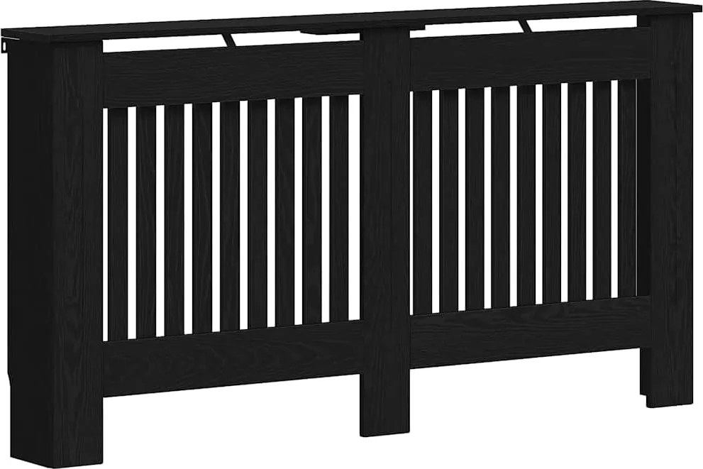 vidaXL Radiátor fedezék Fekete tölgy 152 x 19 x 81,5 cm Faanyag