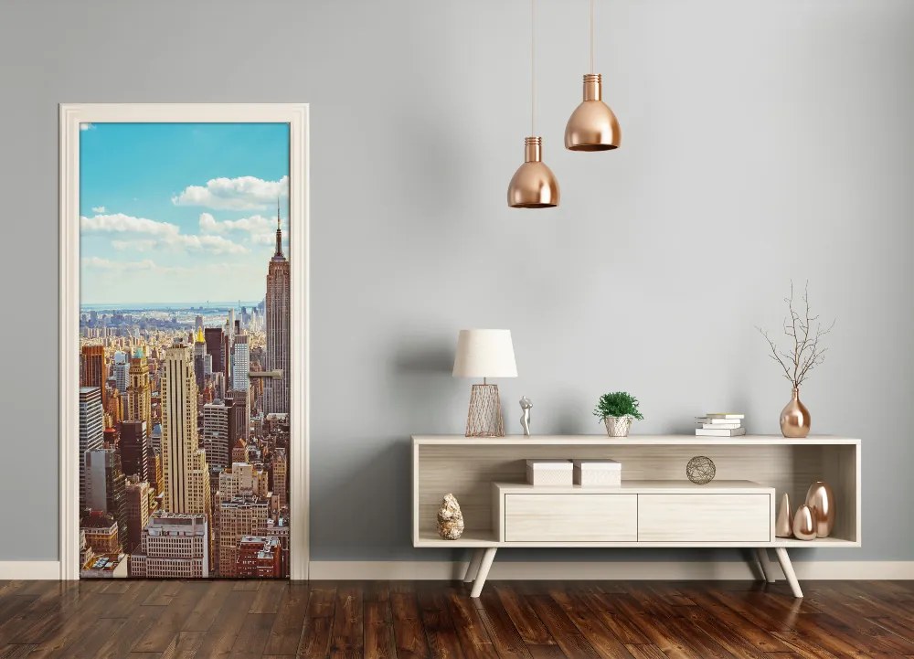 Poszter tapéta ajtóra New York-i járat madár 75x205 cm
