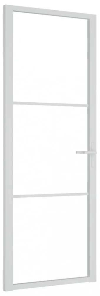 fehér ESG üveg és alumínium beltéri ajtó 76 x 201,5 cm