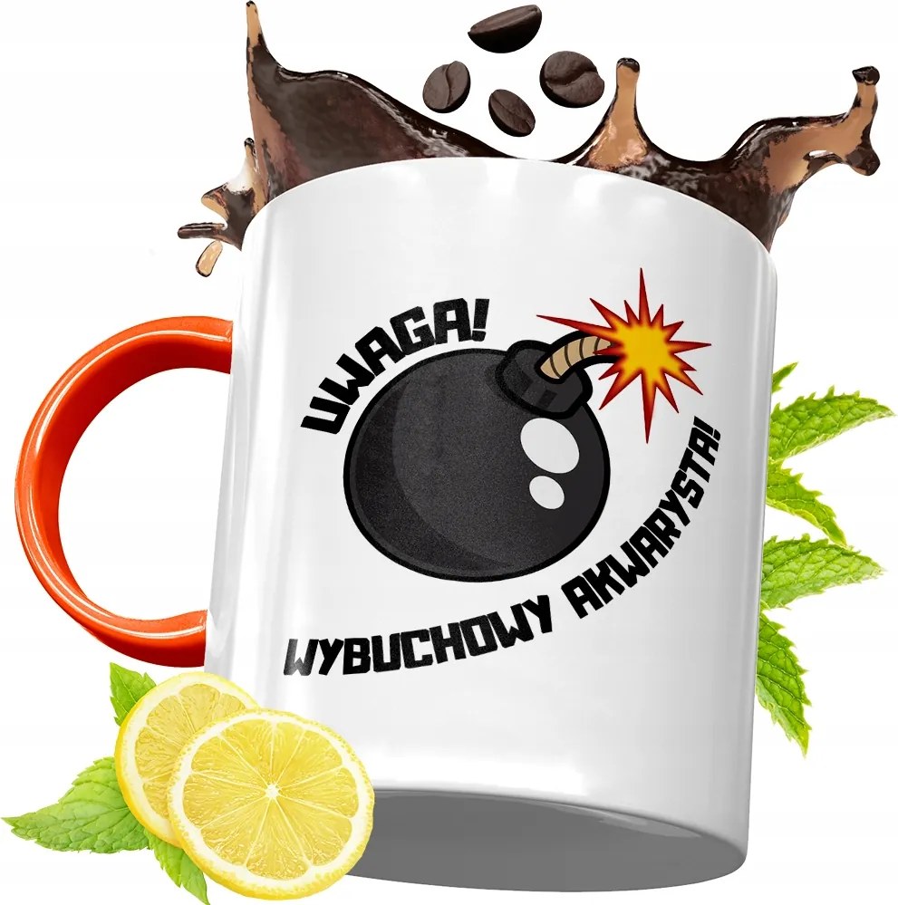 Narancssárga Bögre Akvarista Ajándék fényképes nyomtatással