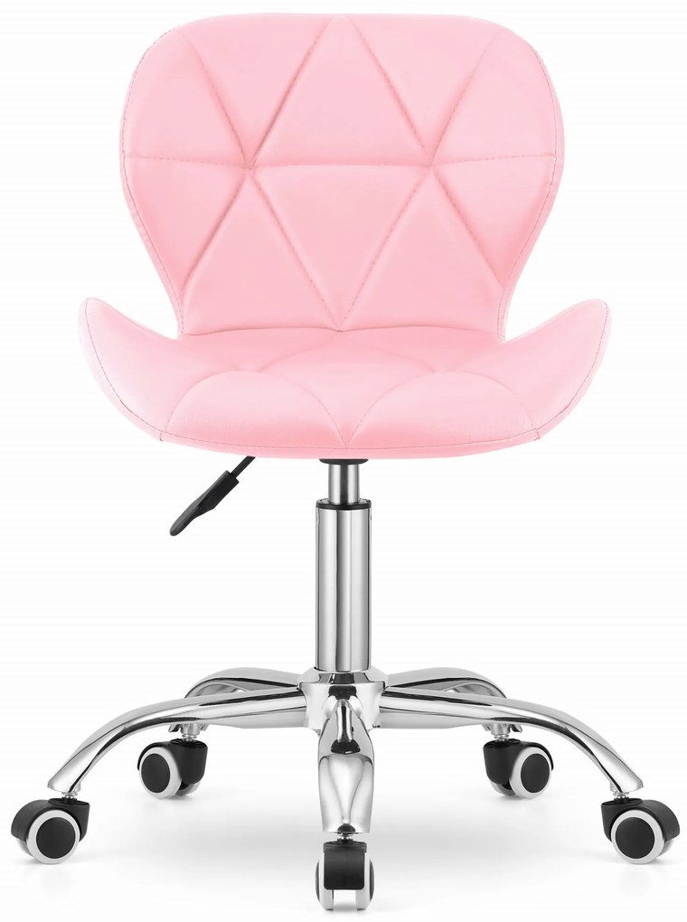 AVOLA irodai szék ökobőr kivitelben, rózsaszín