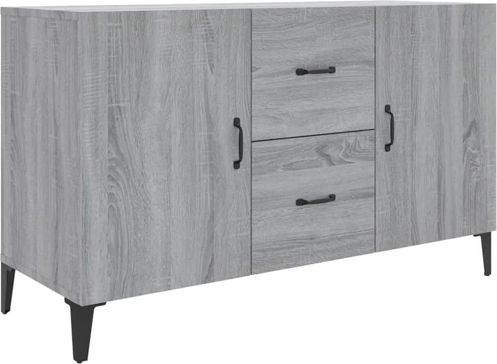 vidaXL szürke sonoma színű szerelt fa tálalószekrény 100 x 36 x 60 cm