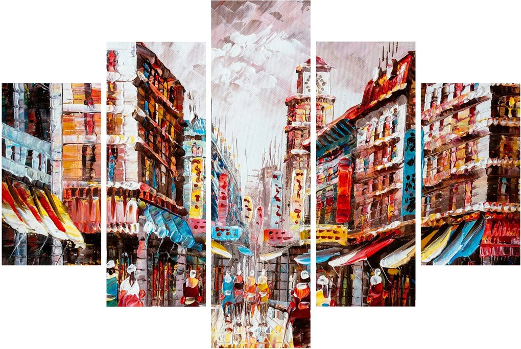 Kép - Hong Kong, olajfestmény (150x105 cm)
