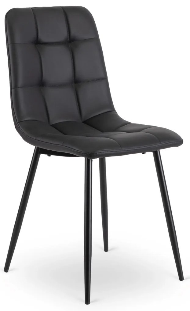 Krzesło DALVIN Czarne Ekoskóra