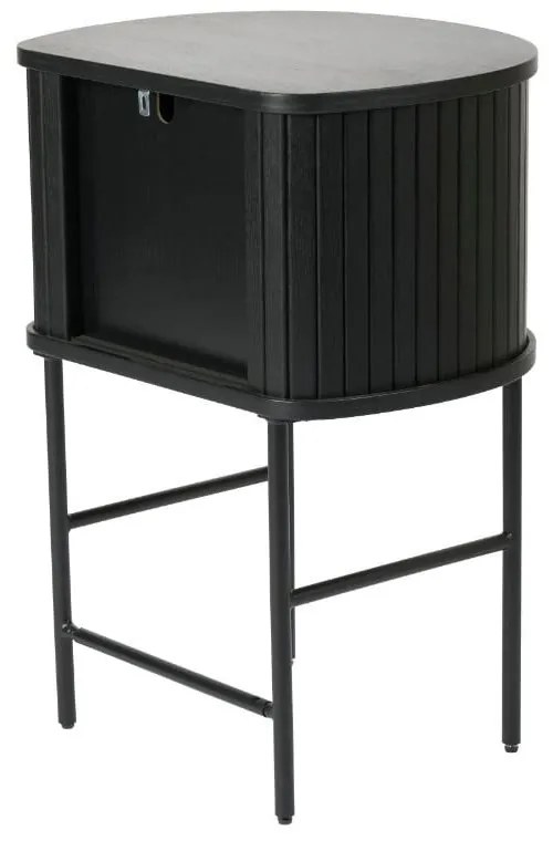 Fekete éjjeliszekrény Nola – Unique Furniture