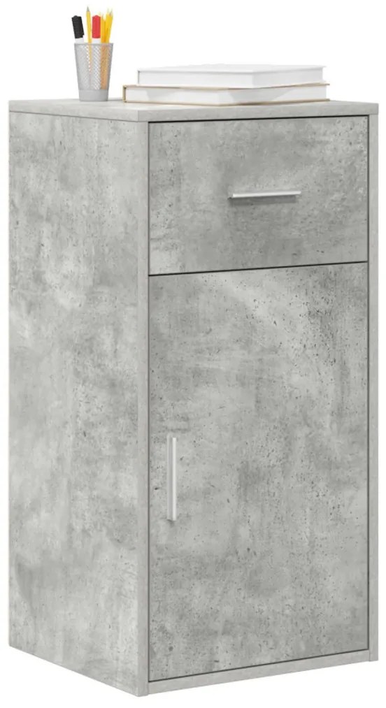 Szürke tárolószekrény Beton szürke Összeszerelt fa, Beton felület