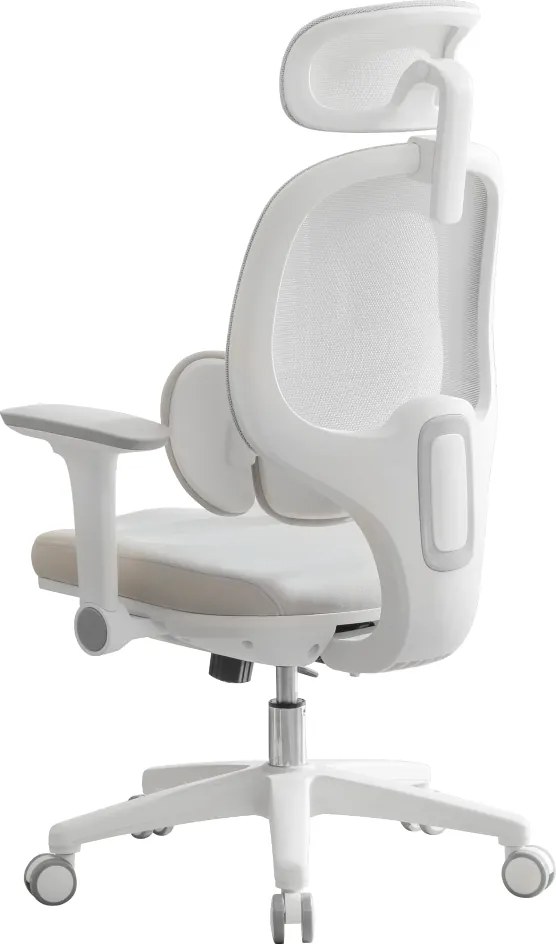 Irodai szék, szürke/fehér, ABRAMO