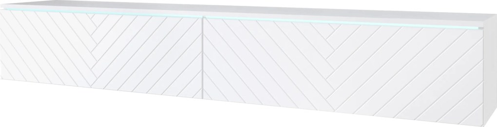 Lowboard Apollo II Rtv szekrény 180cm Tv polc, Mdf komód, halszálka