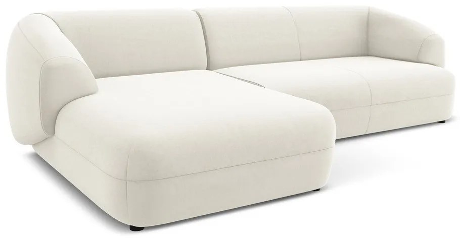 Fehér bársony sarokkanapé (bal oldali) Moana – Makamii