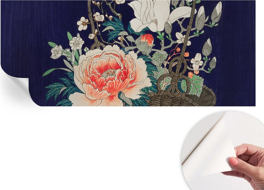 Öntapadós Fali Fotótapéta Hálószobába Virágos kosár 250x104 cm