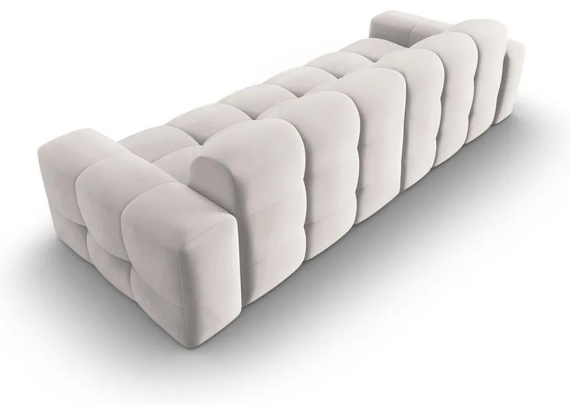 Világosszürke bársony kanapé 255 cm Kendal – Micadoni Home