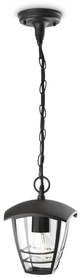 Philips Philips 15386/30/16 - Függeszték MYGARDEN CREEK 1xE27/60W/230V fekete M1482