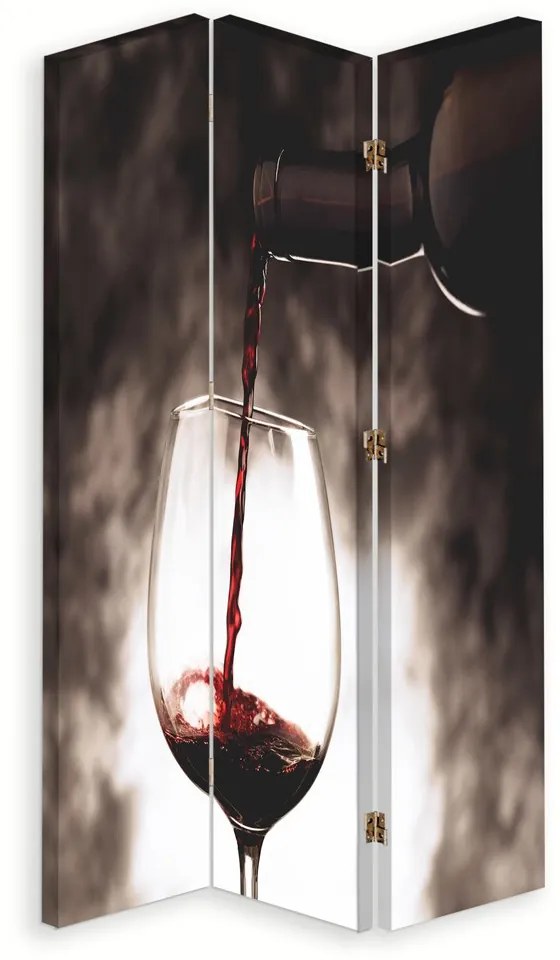 Gario Paraván Ideje egy pohár bornak Méret: 110 x 170 cm, Kivitelezés: Forgó paraván 360°